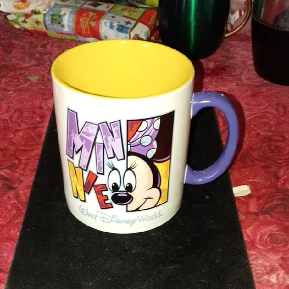 Disney Minnie Mouse Mug - Purple and Yellow Interior - Picture 1 of 5